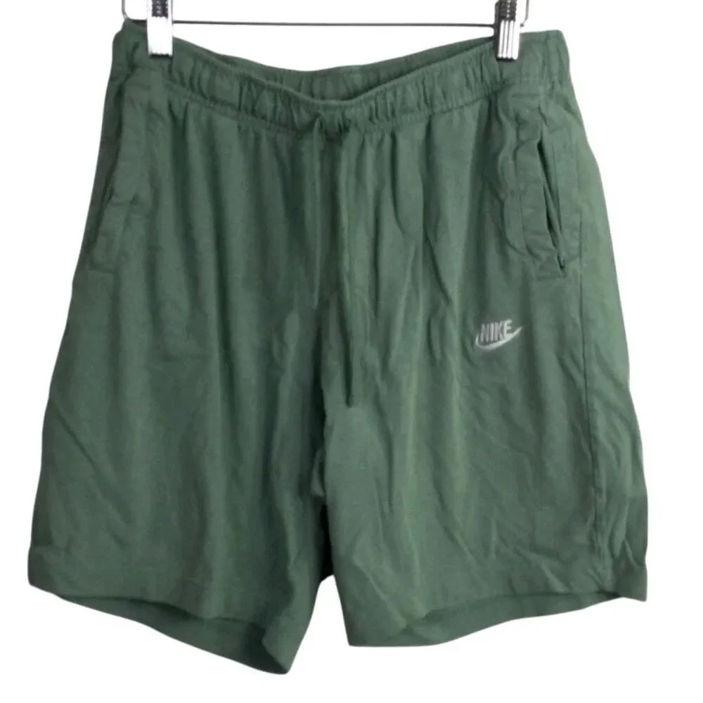 Nike Mens Boot NSW Club Jersey Shorts Drawstring Waist Sage Green Size Medium